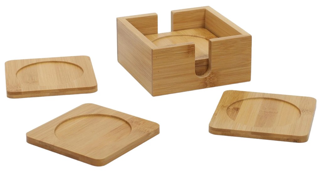 Bambusowe podstawki pod kubki, 6 sztuk, Kesper
