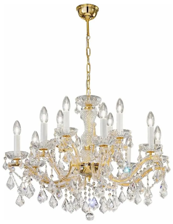 Kolarz 3149.88+4.3.KoT - Kryształowy żyrandol MARIA LOUISE 12xE14/40W/230V 24K z