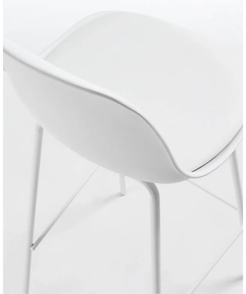 Biały hoker (wysokość siedziska 65 cm) Brighter – Kave Home