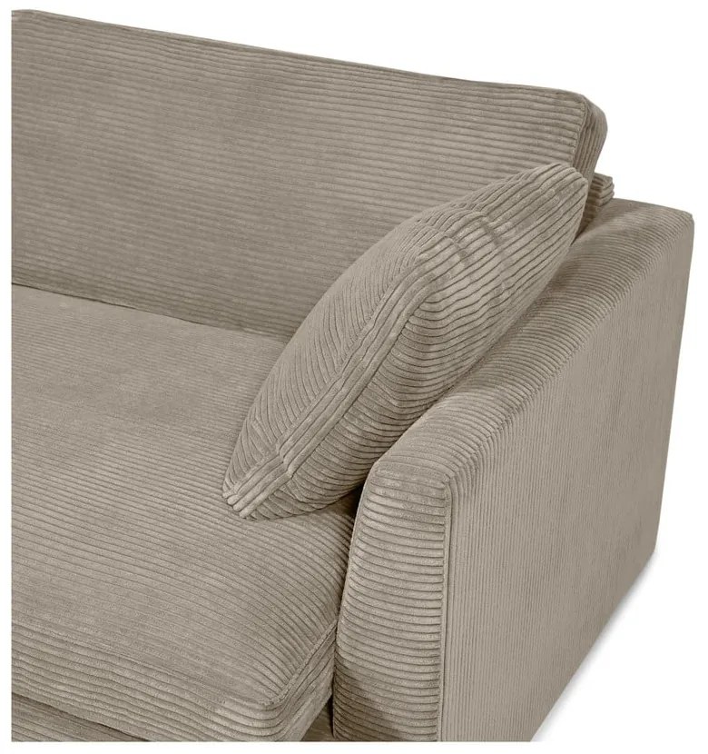 Beżowa sztruksowa sofa 132 cm Mobby – Scandic
