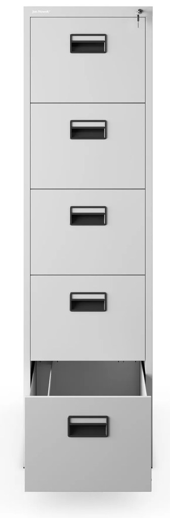 Metalowa szafa kartotekowa SARA V5, 460 x 1630 x 620 mm, szara