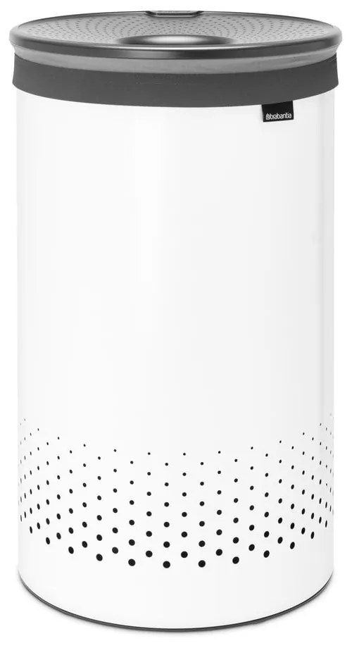 Biały metalowy kosz na pranie 60 l – Brabantia