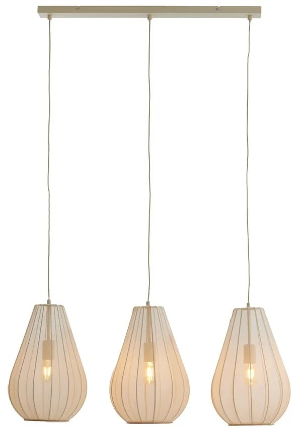 Beżowa lampa wisząca ze szklanym kloszem Itela – Light &amp; Living