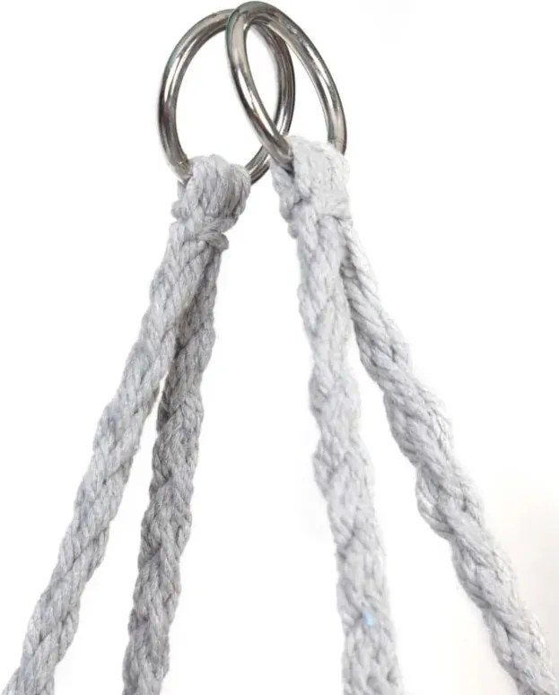 Szary wiszący fotel KOLUMBIA ze stojakiem