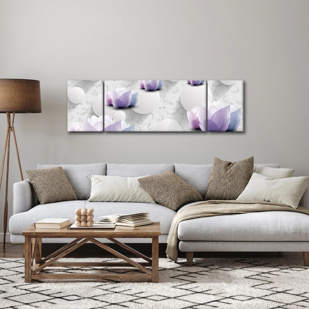 Obraz z kwiatami (170x50 cm)