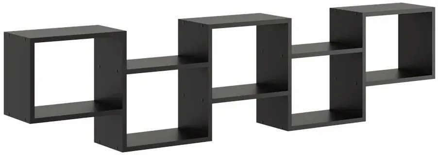 Czarna minimalistyczna półka ścienna - Azerto