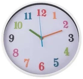 Zegar ścienny Happy number, śr. 30,5 cm, plastik