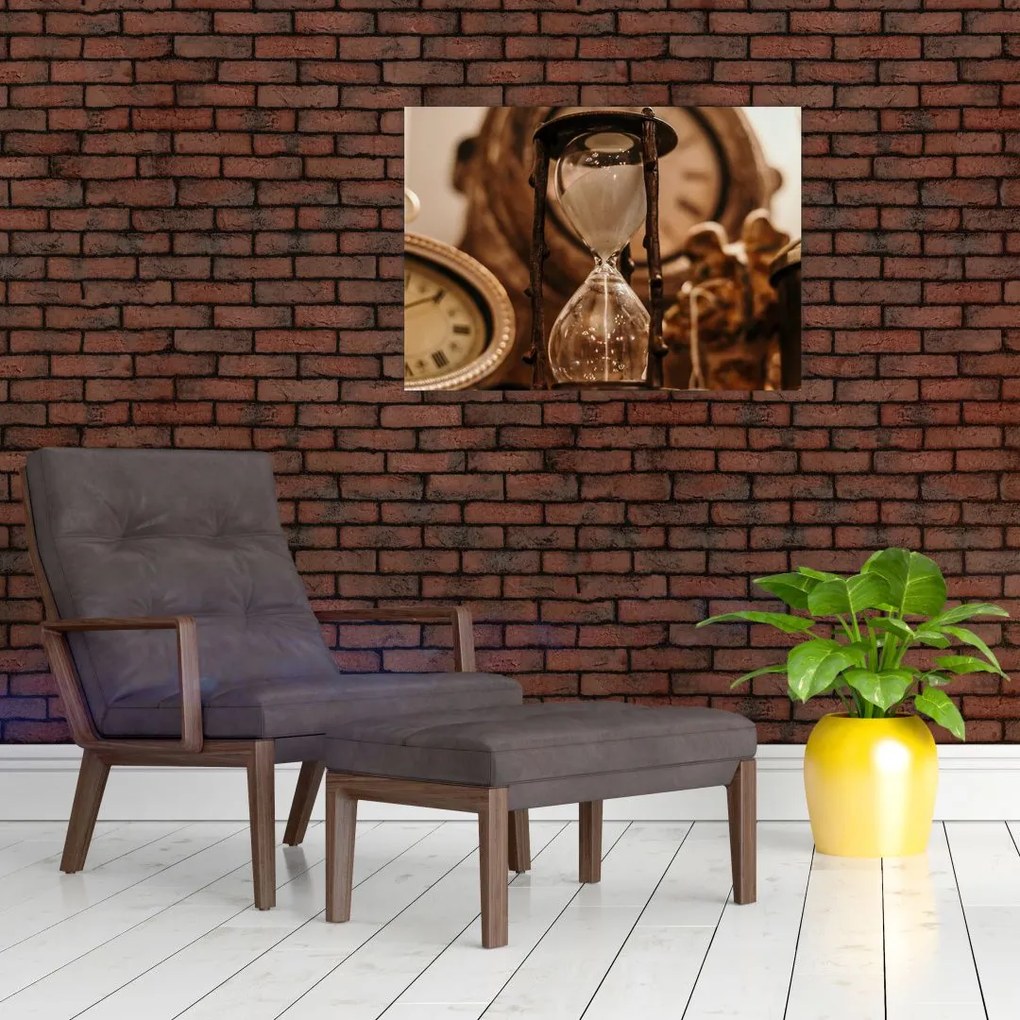 Obraz na szkle - klepsydra (70x50 cm)