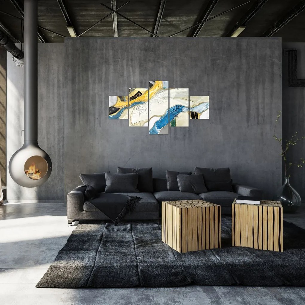Obraz - Kolorowy marmur (125x70 cm)