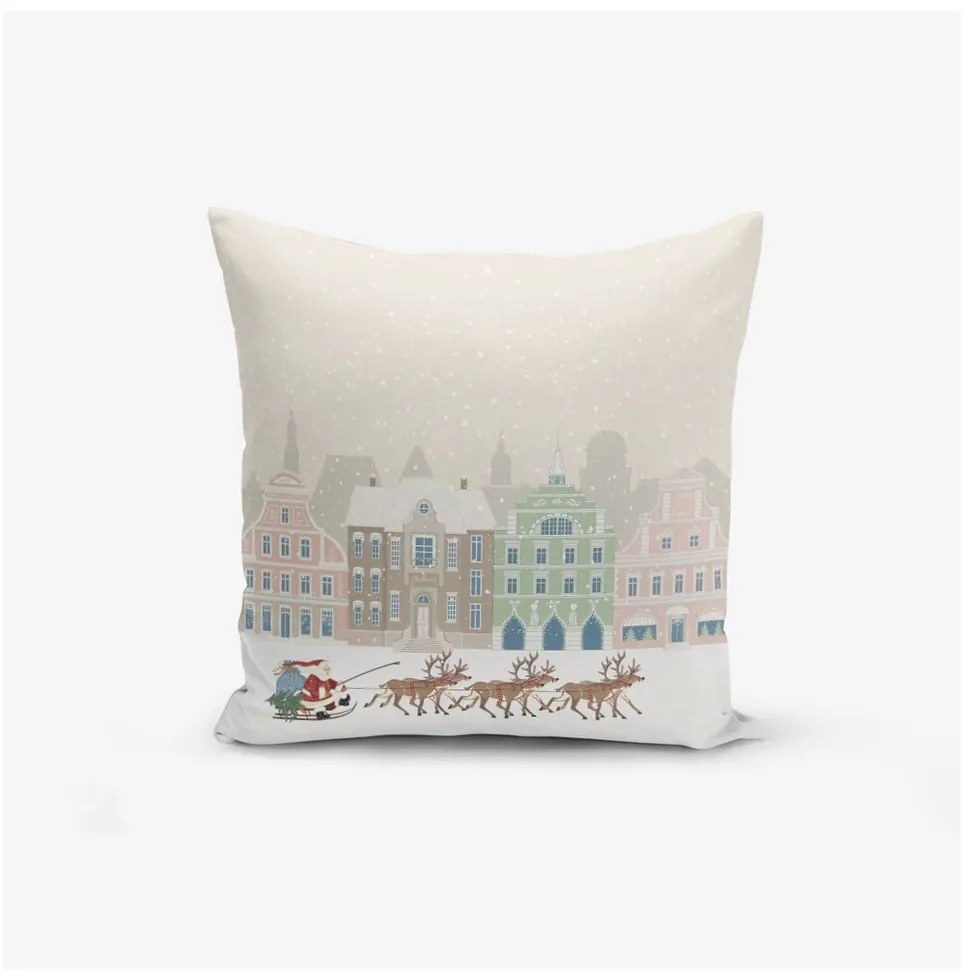 Zestaw 4 świątecznych poszewek na poduszki i bieżnika Minimalist Cushion Covers Holiday Season