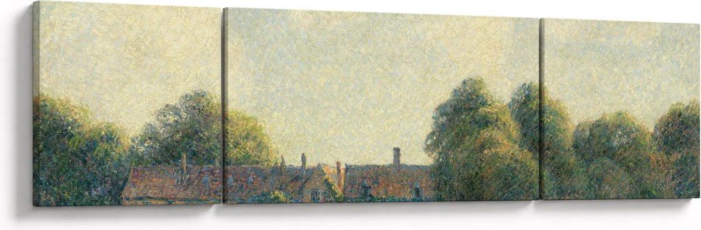 Obraz - Camille Pissarro, Hampton Court Green, reprodukcje (170x50 cm)