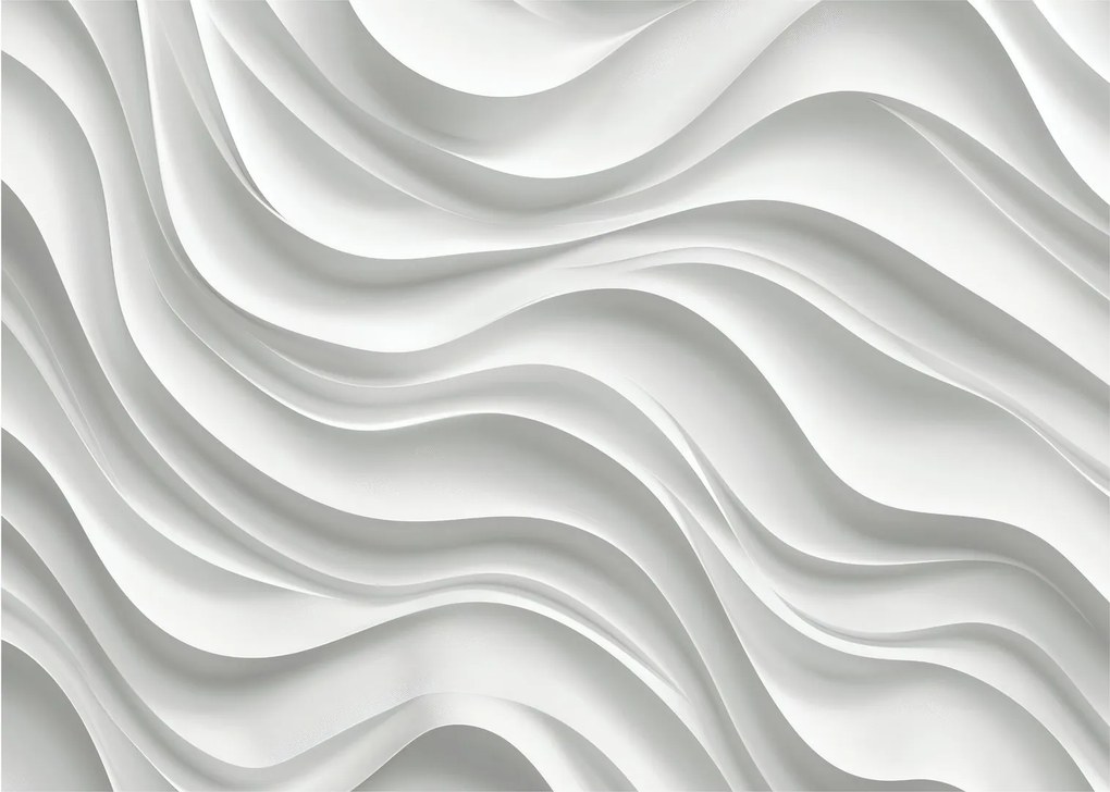 Obraz - 3D białe fale (70x50 cm)