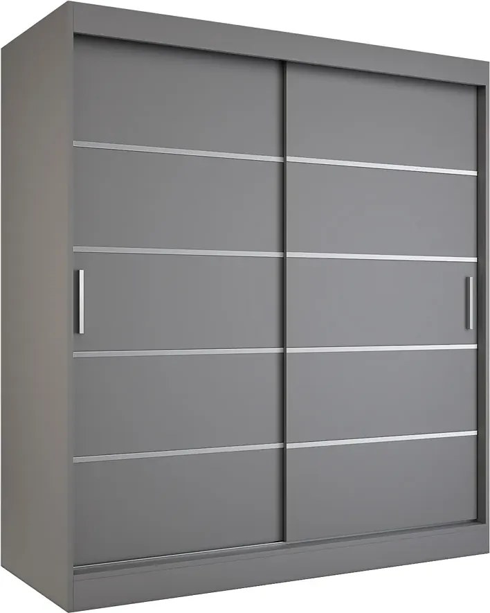 Szafa przesuwna antracyt 180 cm W1-W67