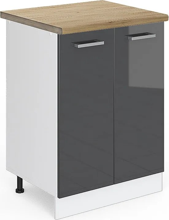 Szafki kuchenne antracyt wysoki połysk 60x60x81.6 r-line