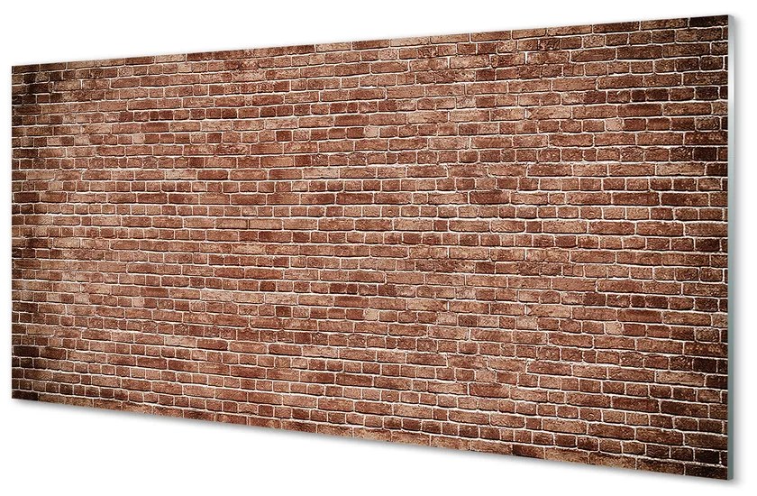 Szklany Panel Cegła mur vintage
