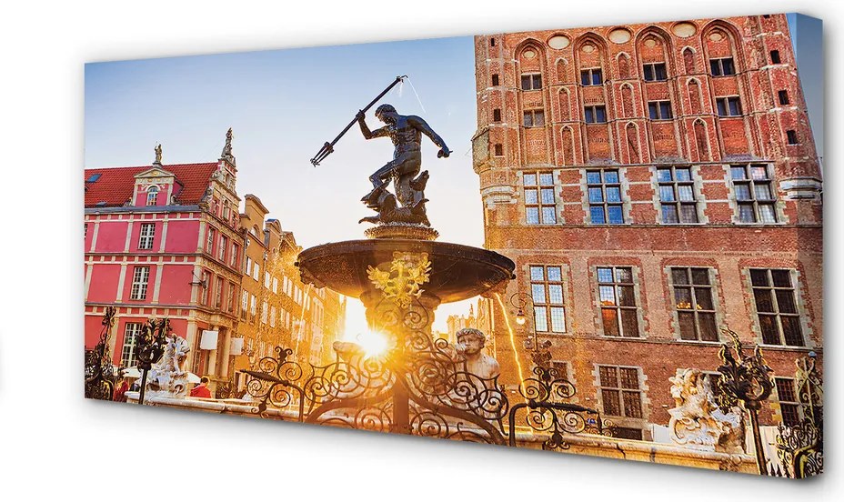 Zdjęcie na płótnie Fontanna Neptuna w Gdańsku