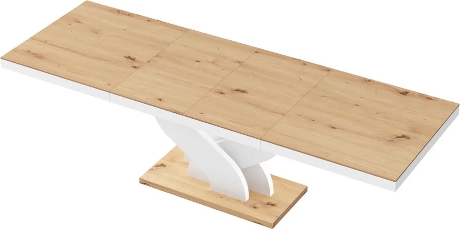 Rozkładany stół z dębowym dekorem na blacie Bella Hubertus