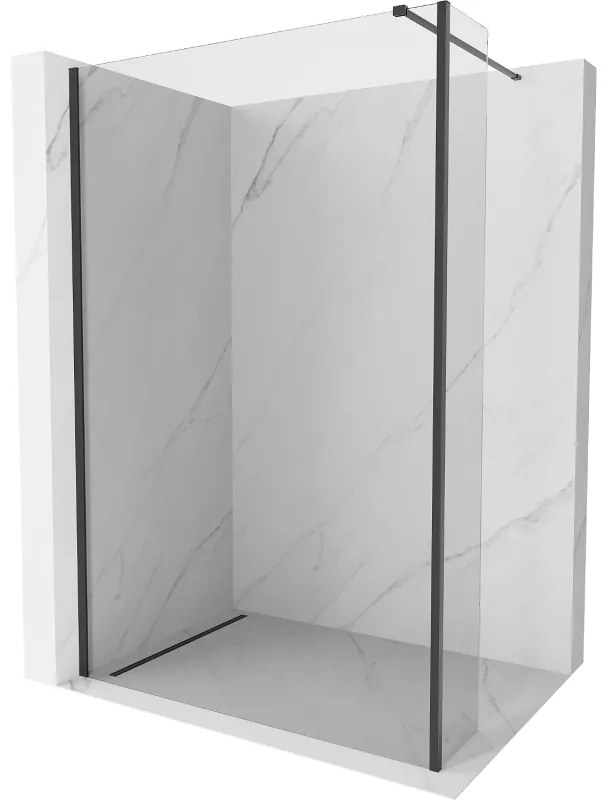 Mexen Kioto ścianka prysznicowa Walk-in 100 x 30 cm, transparent, czarna - 800-100-212-70-00-030