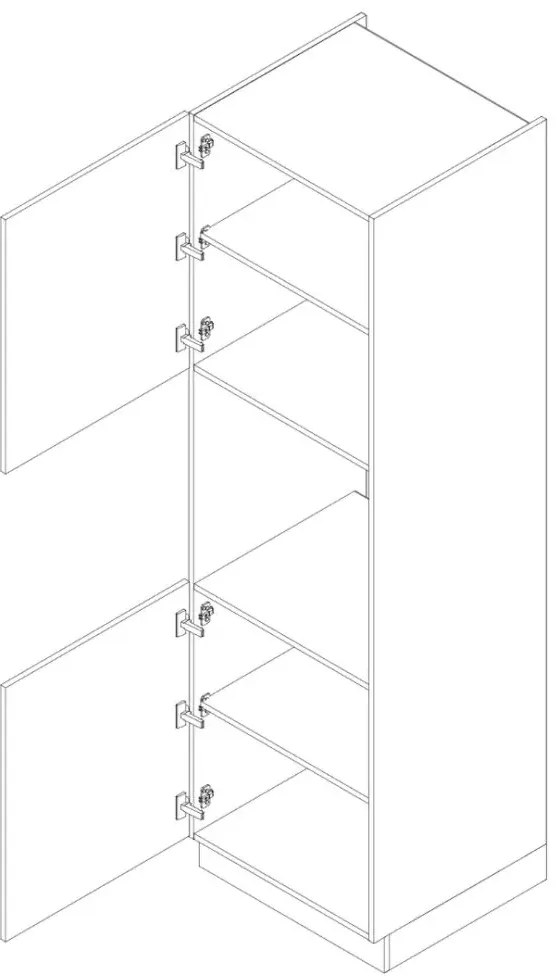 Szafka pod piekarnik 60 DENIS D60 PK/2133 P/L czarna mat STOLKAR