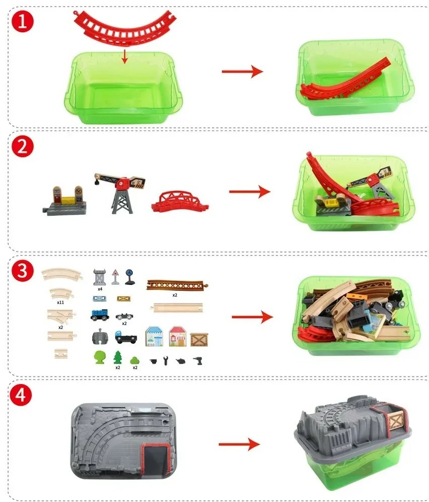 Hape Tor kolejowy z pudełkiem do zabawy