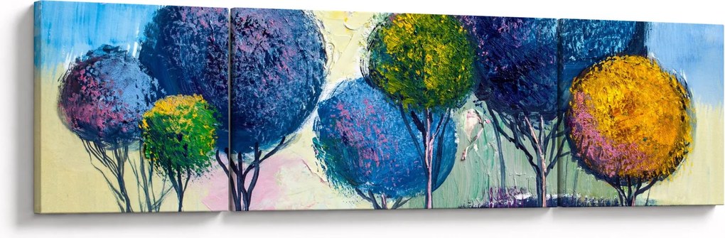 Obraz drzew kopułowych, obraz olejny (170x50 cm)