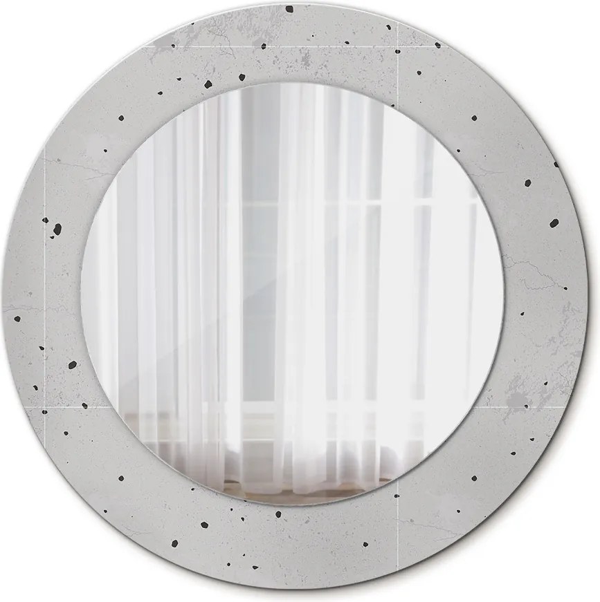 Lustro dekoracyjne okrągłe Tekstura betonowa