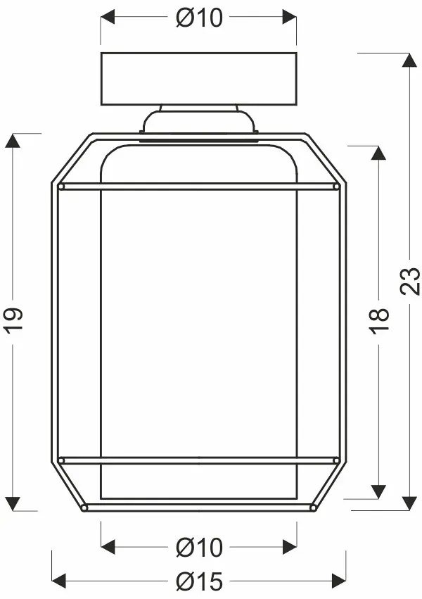 Czarna lampa sufitowa z kloszem ze szkła dymionego - 3X Z048 H5-Z81