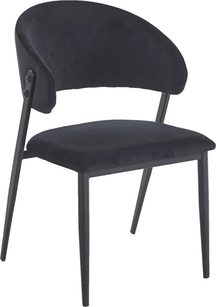 Eleganckie krzesło do jadalni K48-FX, czarny stelaż