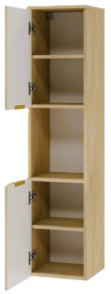 Szafka łazienkowa TIBU 2.0 2D 40x115cm dąb złoty STRAMA