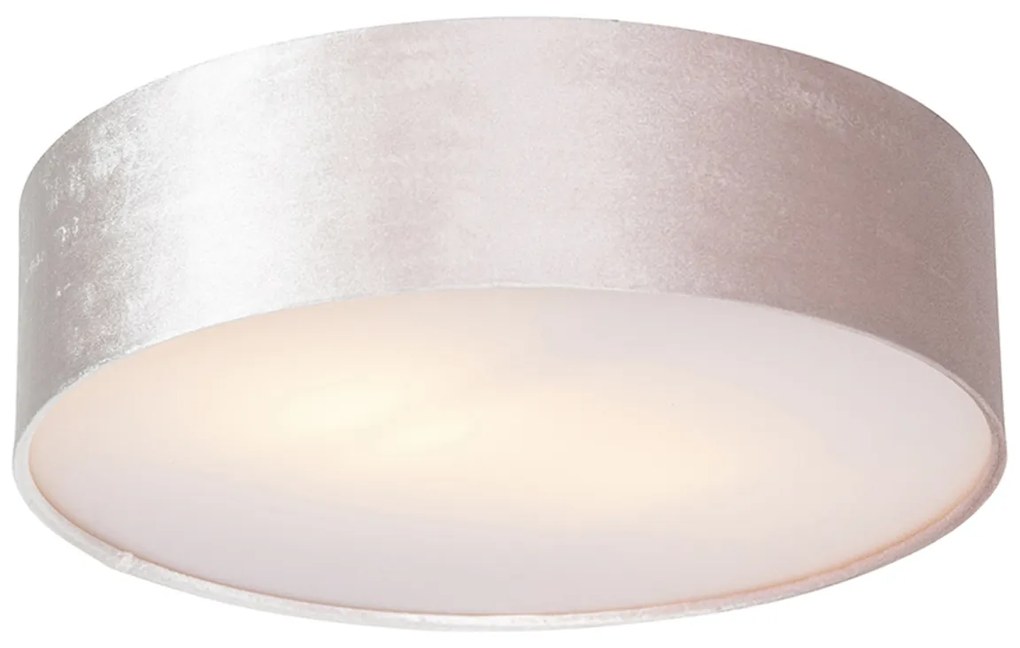 Nowoczesna lampa sufitowa różowa 40 cm ze złotym wnętrzem - Drum Nowoczesny Oswietlenie wewnetrzne