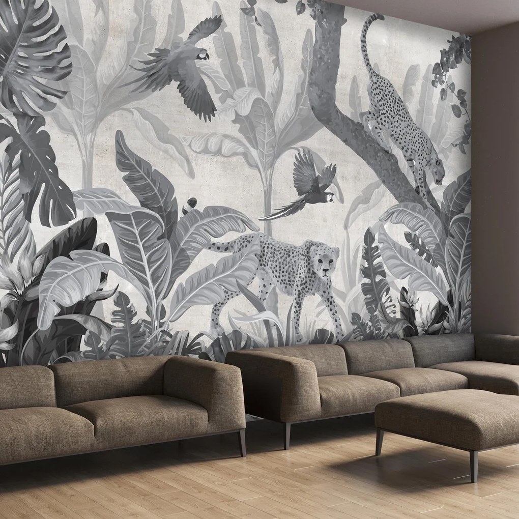 Fototapeta - Gepardy w dżungli (196x136 cm)