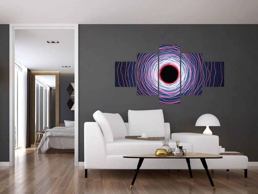 Obraz abstrakcji koła (125x70 cm)