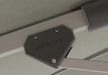 KNIRPS 320 x 320 cm - luksusowy wahadłowy parasol ogrodowy z drążkiem bocznym : Kolor parasola - Ciemnoszary