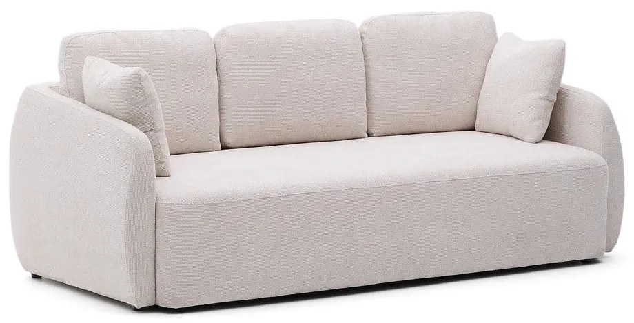 Kremowa rozkładana sofa z tkaniny szenilowej 225 cm Laira – Kave Home