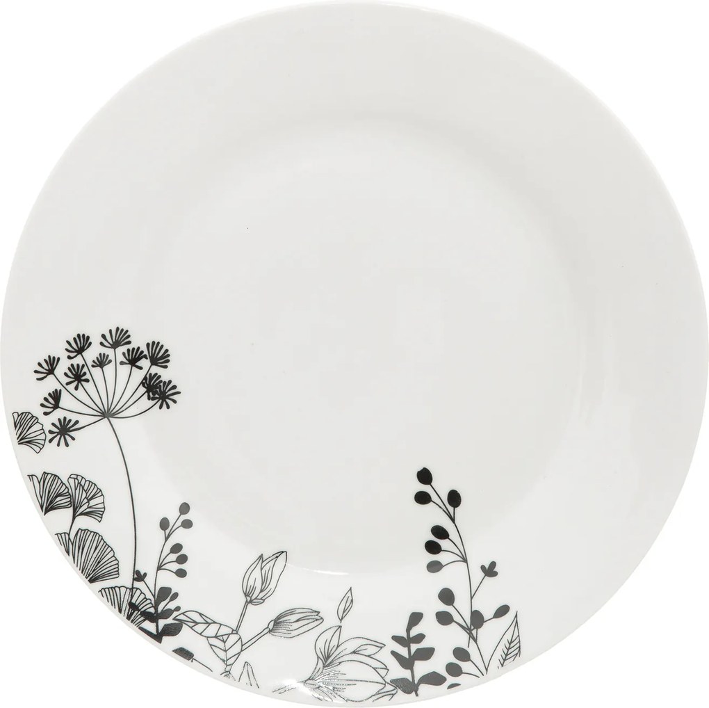 Porcelanowa zastawa dla 6 osób WHITE FLORAL, 18 elementów