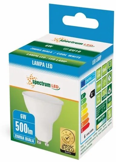 Żarówka LED Zimna GU10 230V 6W 13266