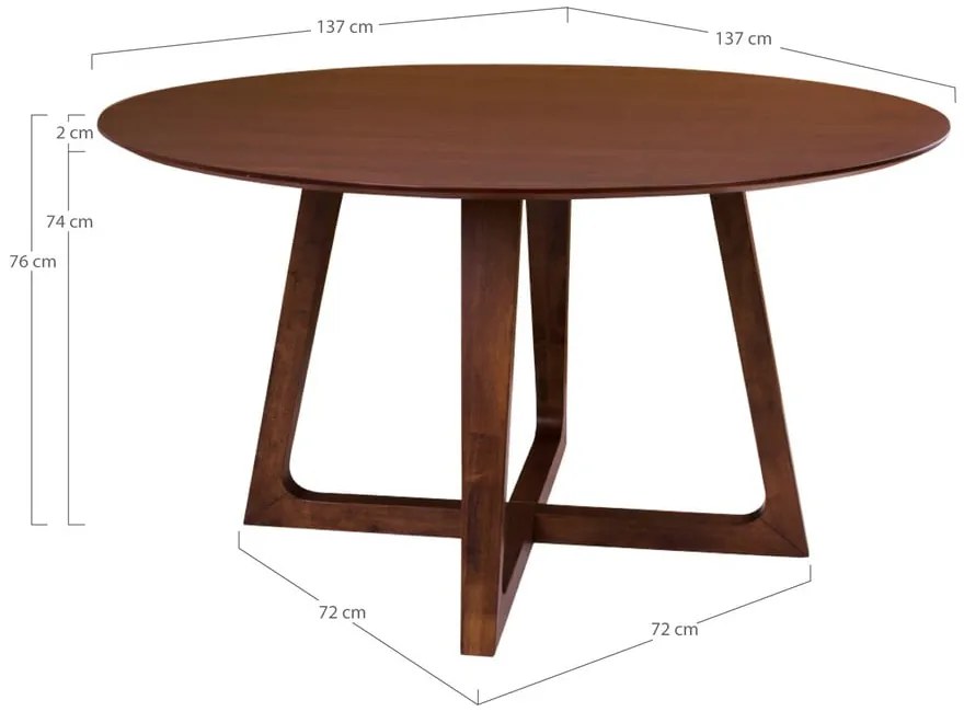 Okrągły stół House Nordic Hellerup, ø 135 cm