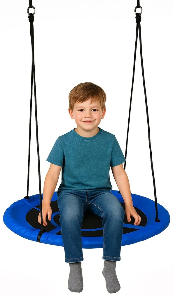 Huśtawka niebieska bocianie gniazdo 100 cm D8-N67