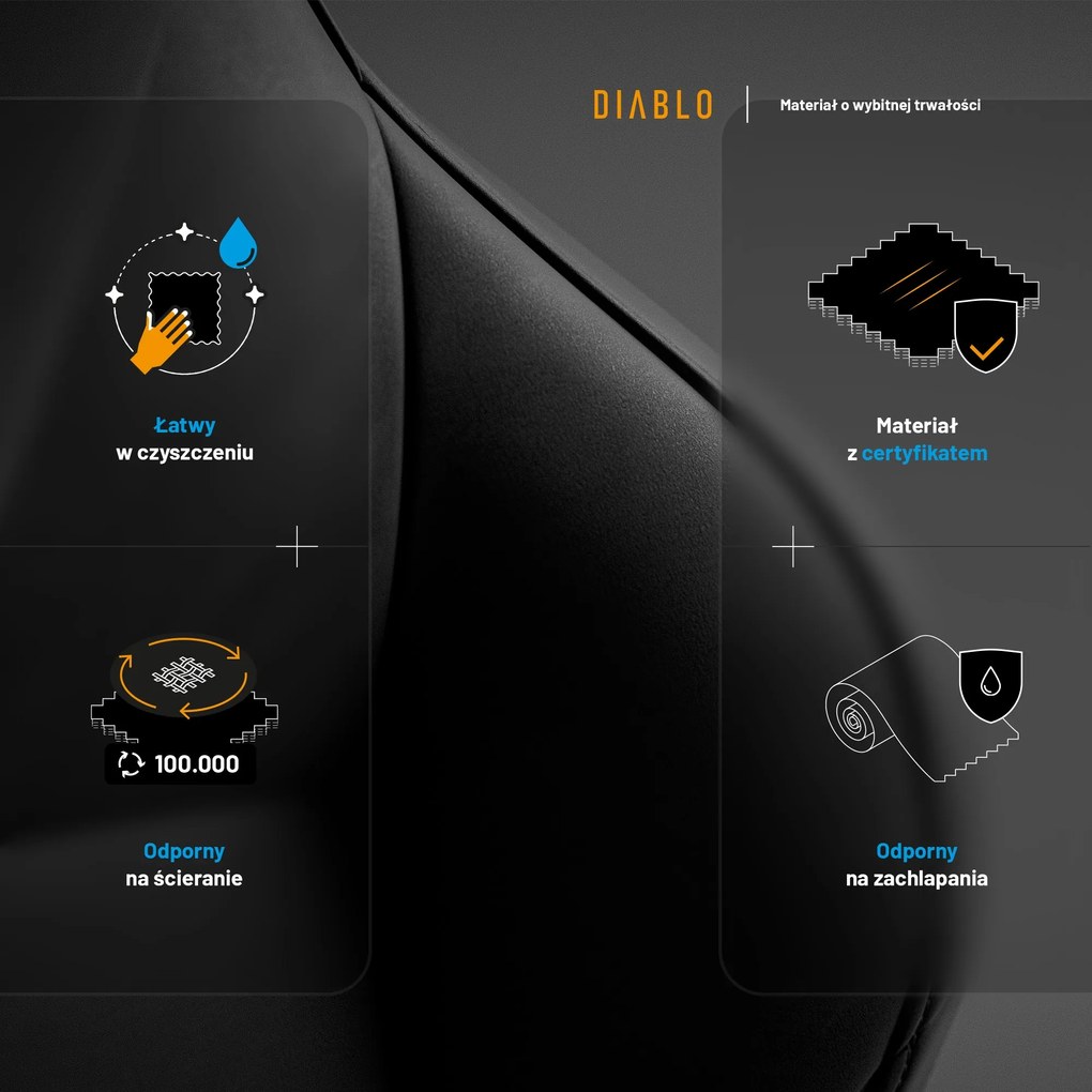 Fotel gamingowy Diablo X.One Prime, Normal Size, Burned Black