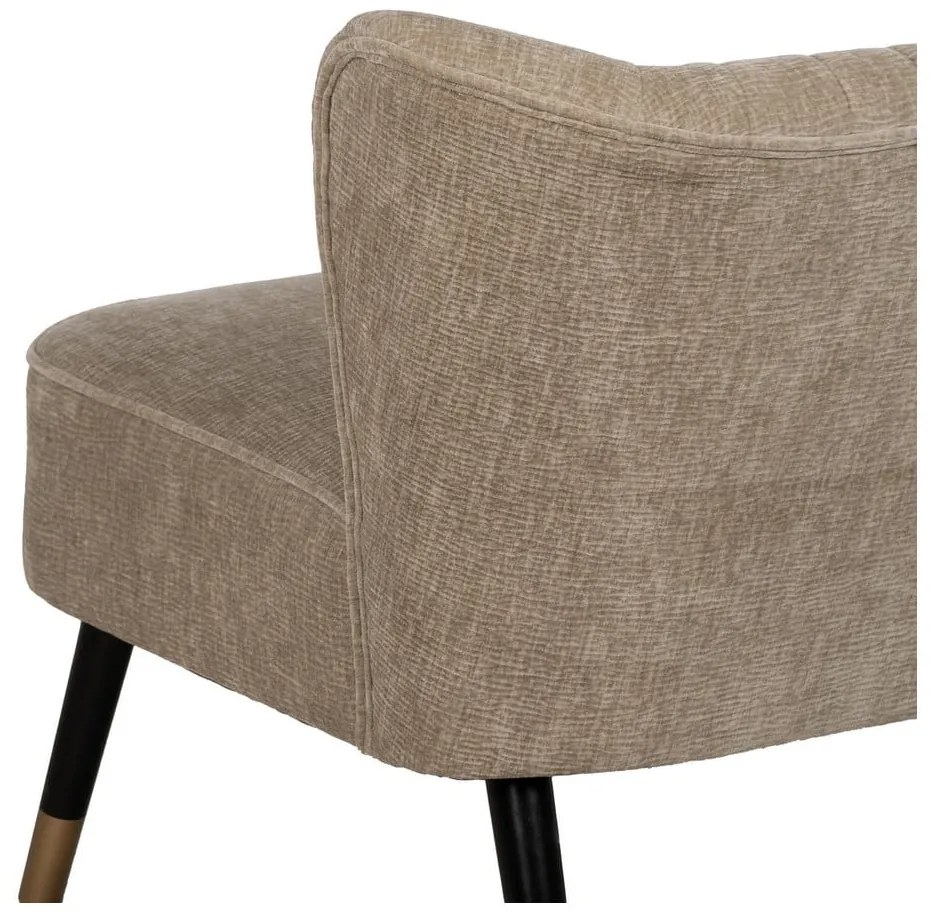 Beżowa sofa z tkaniny szenilowej 134 cm Glam – Ixia