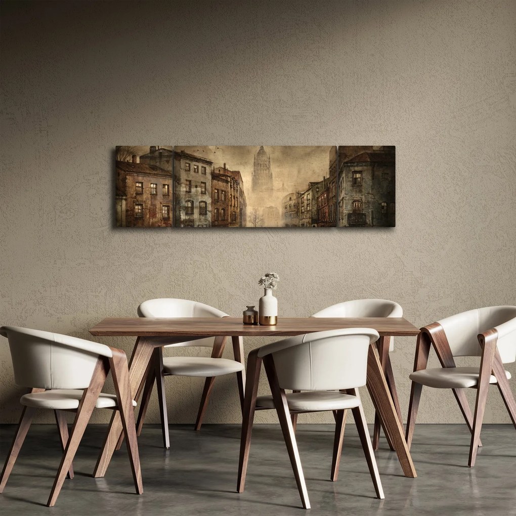 Obraz - Malowanie miasta (170x50 cm)