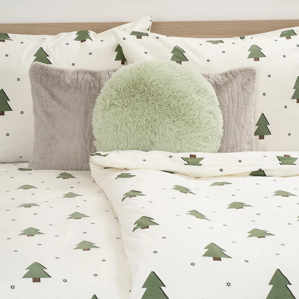 4Home Pościel flanelowa Little Trees, 140 x 220 cm, 70 x 90 cm