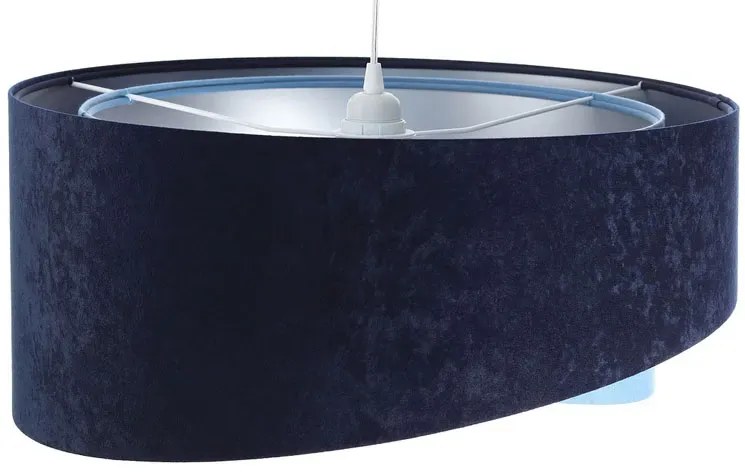 Granatowo-srebrna asymetryczna lampa wisząca - 4S EX994 A6-G35
