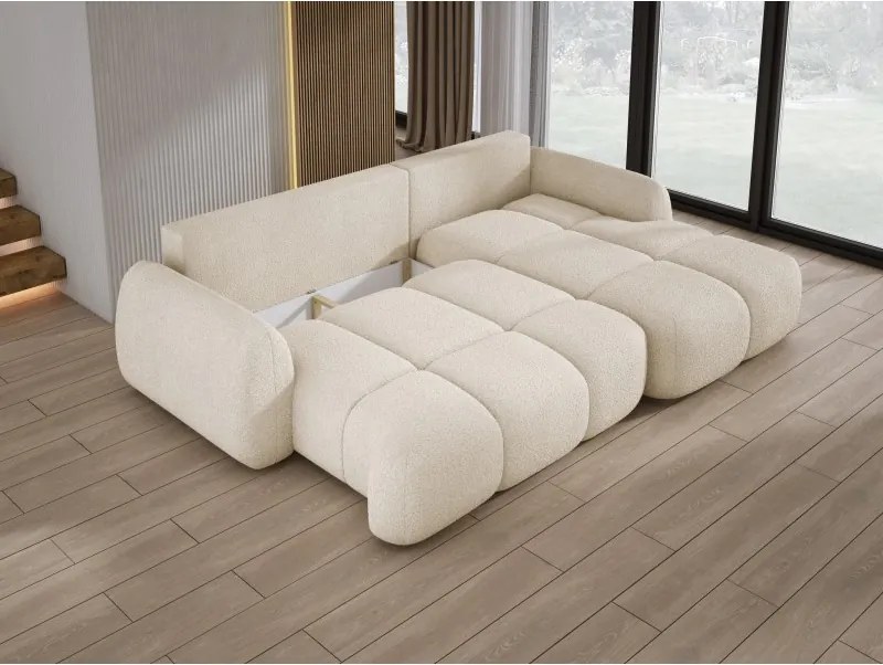 Narożnik COCO WIND z funkcją spania poduszkami i pojemnikiem NOW OR NEVER 02 WERSAL