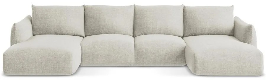 Beżowy rozkładany narożnik (w kształcie litery U) Leila – Makamii