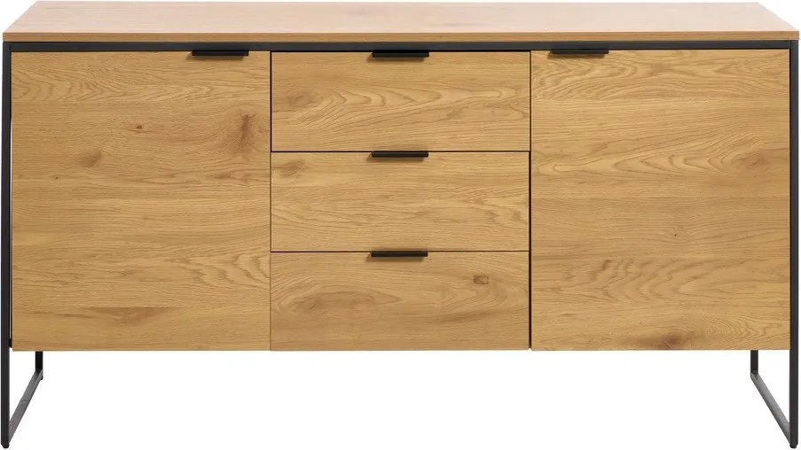 Komoda w dekorze dębu w naturalnym kolorze 155x81x45 cm Cesura – Unique Furniture