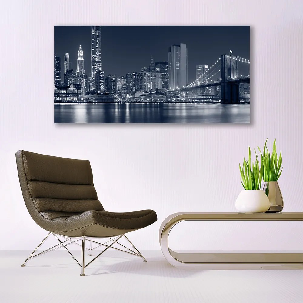 Obraz na płótnie Most nad Miejską Rzeką