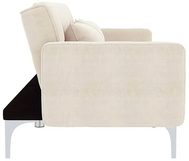 Rozkładana dwuosobowa kremowa sofa - Kvetos 2D
