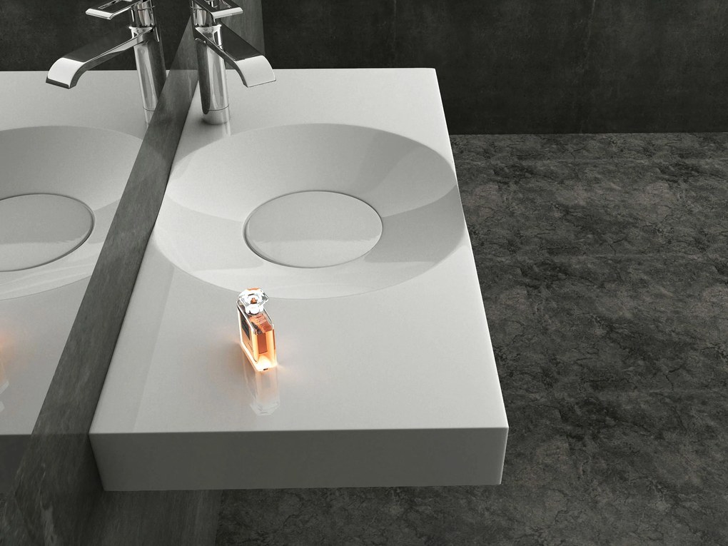 Umywalka nablatowa / ścienna BS6059Biały - 100 x 48 x 10 cm