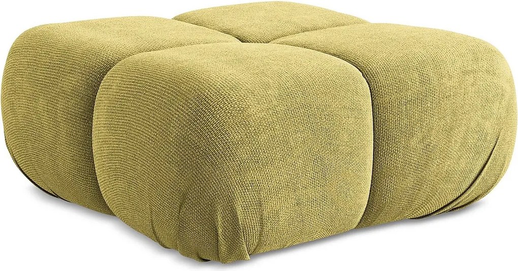 Pufa - z tkaniny szenilowej - limonkowy - LOKUA